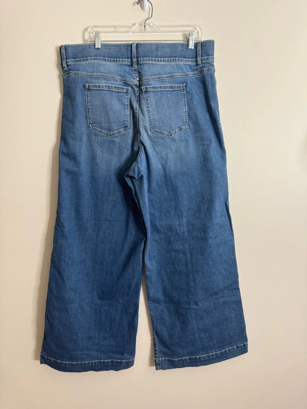 Spanx Seamed Front Wide Leg Jean in Vintage Indigo 3X